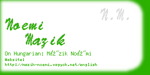 noemi mazik business card